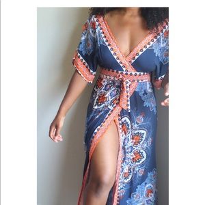 Flying tomato maxi dress with high split